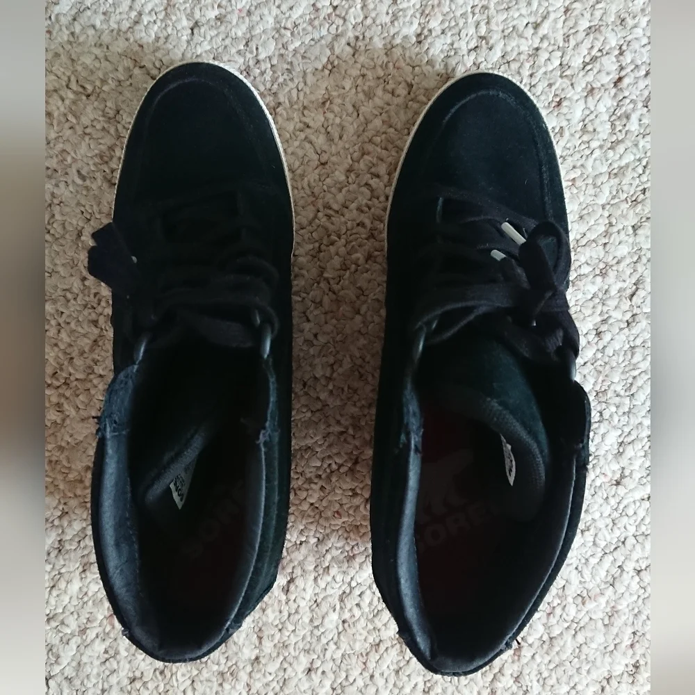 SOREL black suede Out N About Wedge II Shoe size 9.5